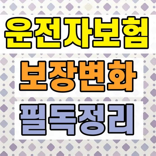 운전자보험 변호사선임비용 비교