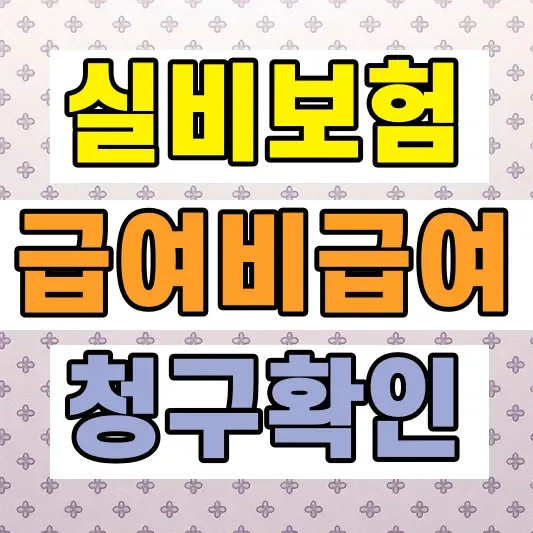 실비보험 급여 비급여 비교